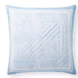 NEW! 3 Serena & Lily Amalfi Euro Shams - light blue “Hydrangea”